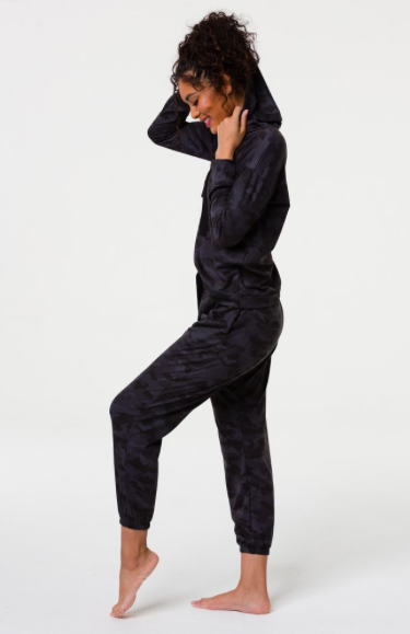 Image Title Onzie Divine Hoodie - Black/Gray Camo